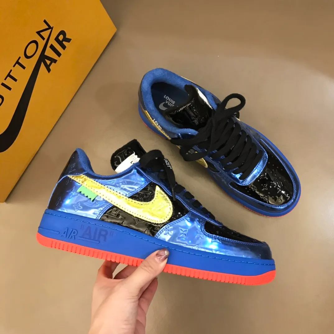 Men's shoes 💰p440 "*OUIS *UITTO*" x OFF-WHITE x Nike tripartite collaboration! Trendy and cool men's casual sports shoes with unrivaled color matching. The design idea basically continues the style of THE TEN. The Swoosh line and tongue label have a very familiar visual effect and are both fashionable and trendy! A must-have for fashionistas! The effect on your feet is absolutely stunning! (The original drawer packaging accessories are complete) Code number 38-45